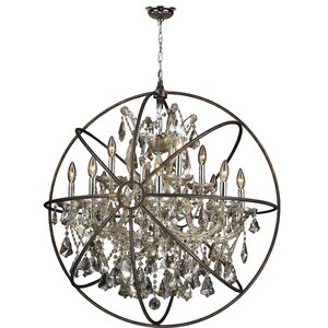 Bourke 1 Tier 13-Light Crystal Chandelier