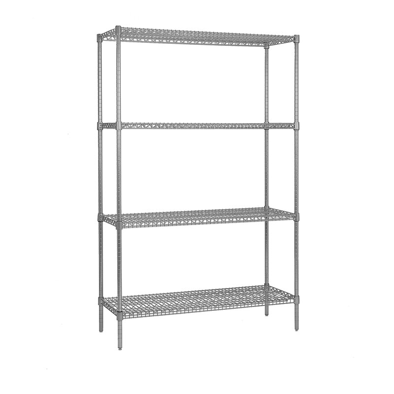 Nursing and Care Homes Posts x 48 inch Garage Metal Bookshelv . NSF Chrome Dunnage Shelf with 14 inch Commercial Hospital Childrens Shelters Perfect for Home 18 inch 