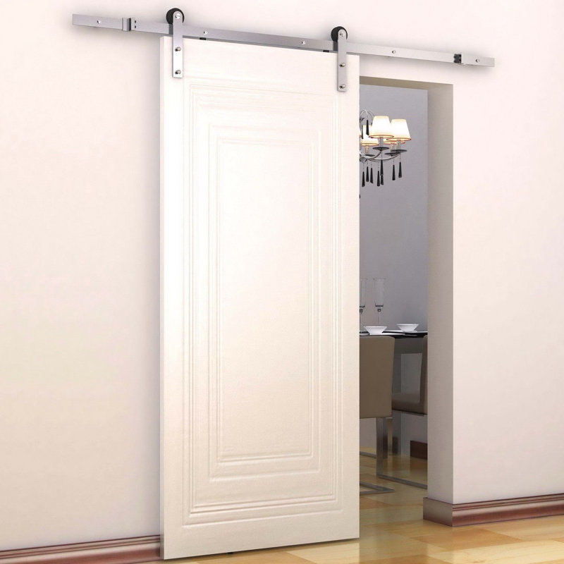 Symple Stuff Modern Sliding Barn Door Closet Hardware Track Kit