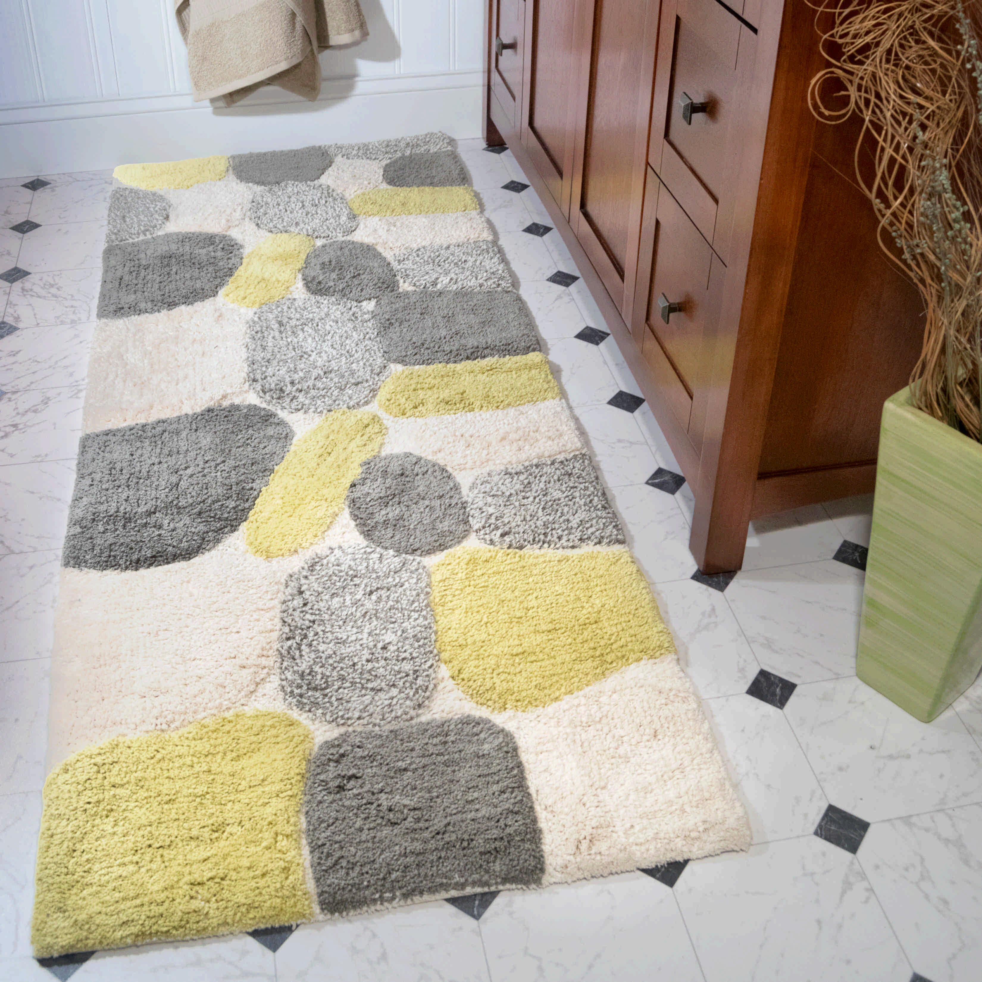 patterned bathroom rugs