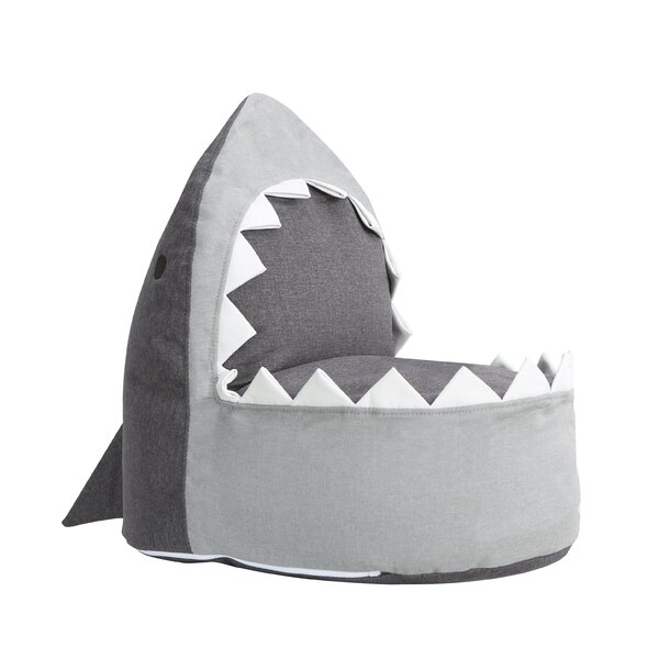 Nursery Smart Sharky The Baby Shark Kids Fun Soft Comfy Bean Bag Chair Measures 18.1 L x 21.6 W x 12.6 H 
