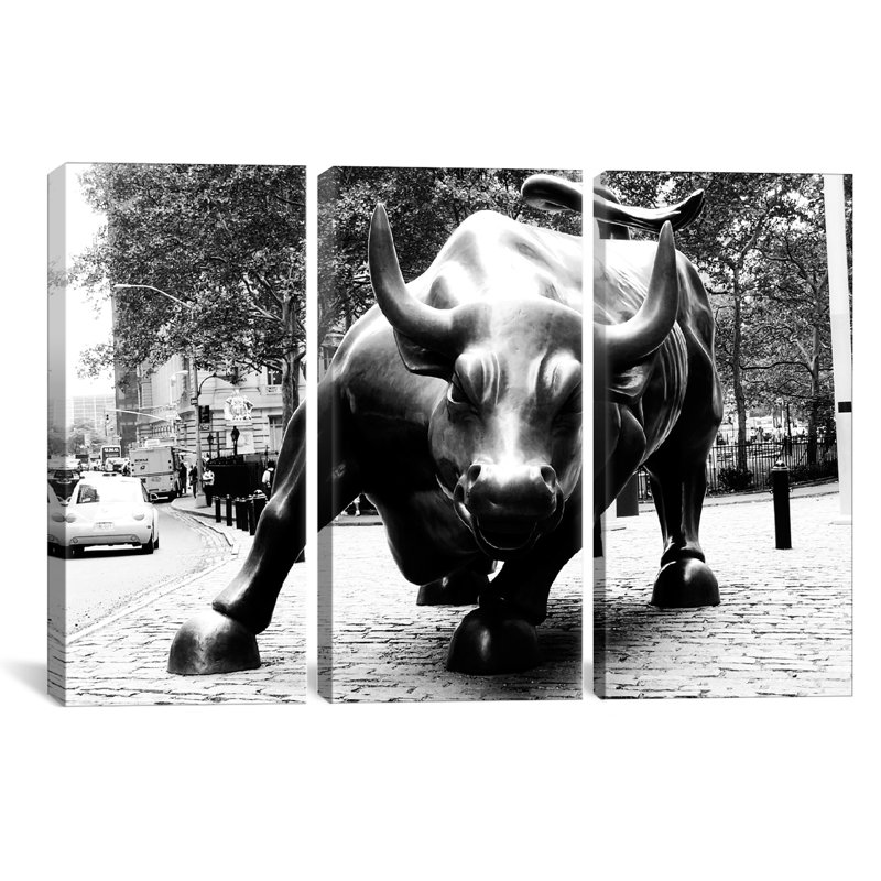 Wall Street Bull Art icanvas political wall street bull 3 piece photographic print on Wall Street Bull Art icanvas political wall street bull 3 piece photographic print on