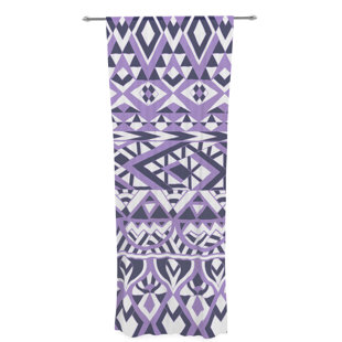 Tribal Simplicity By Pom Graphic Design Sheer Rod Pocket Curtain Panels (Set Of 2) by East Urban Home