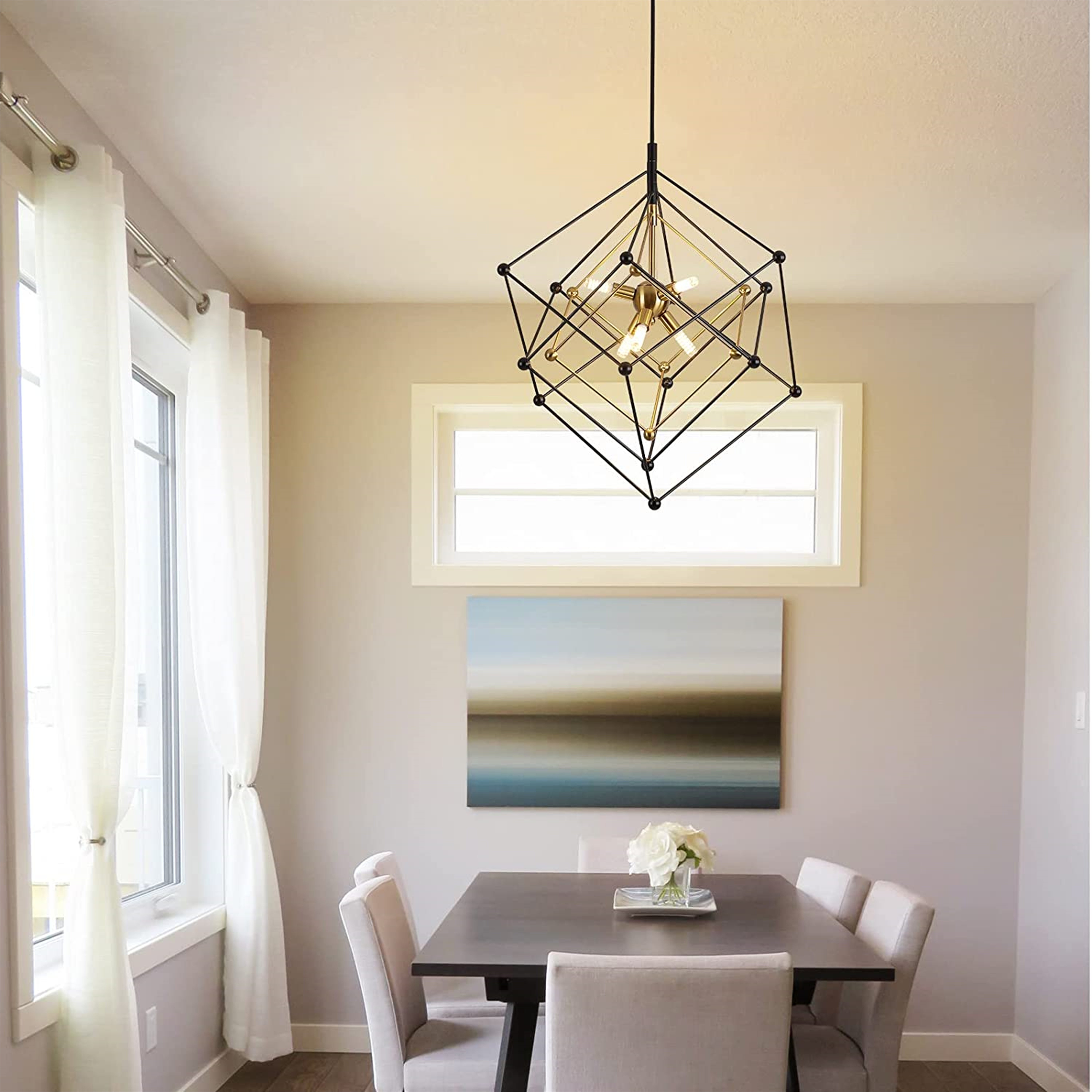 Geometric Chandelier 6-Light Pendant 