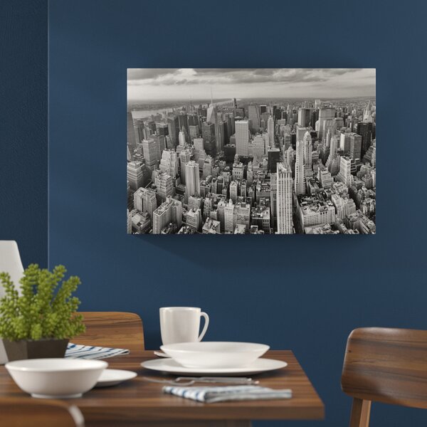 East Urban Home Leinwandbild „New York Skyline Schwarz ...