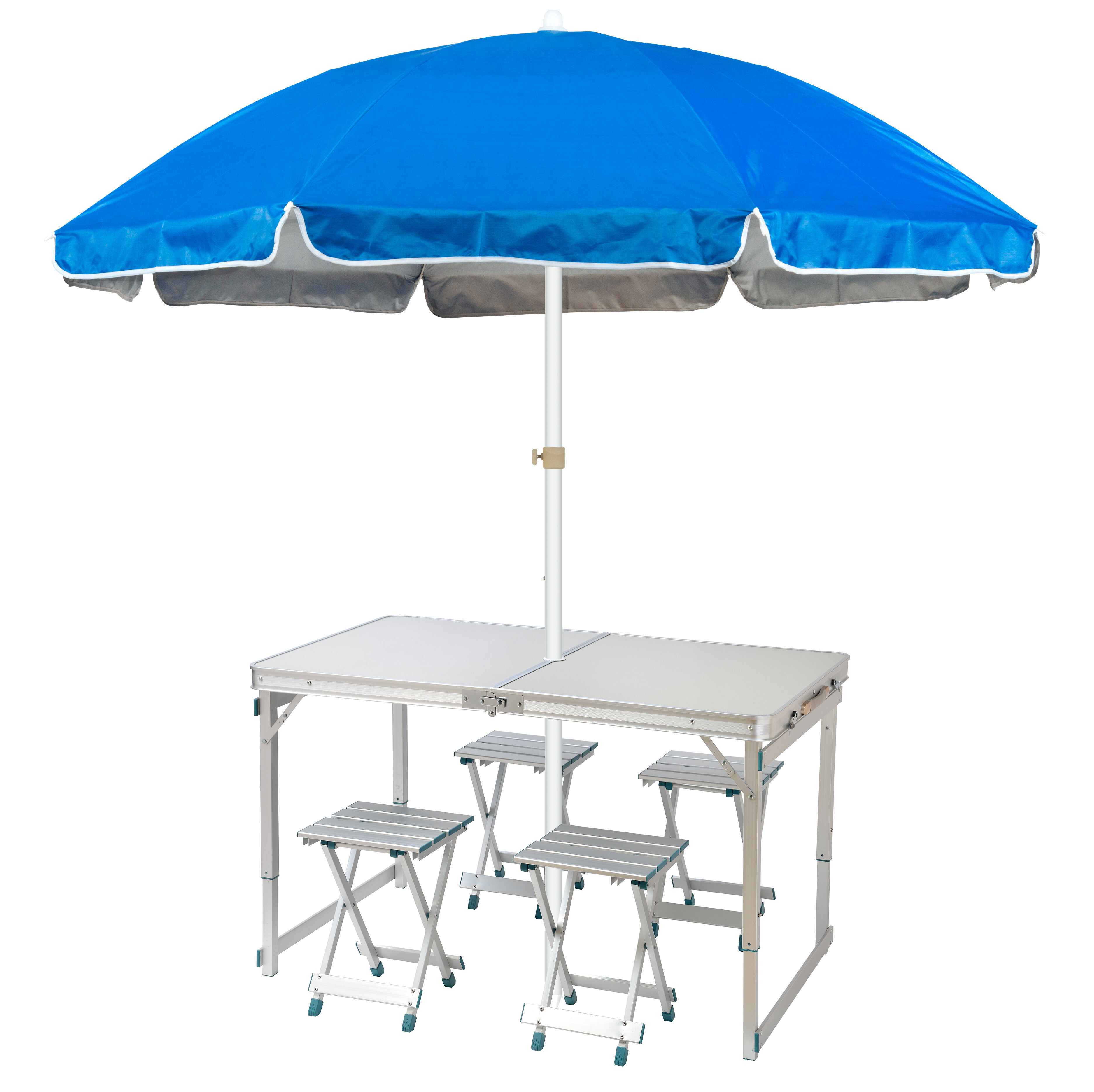 Freeport Park Brasfield Lightweight Folding Camp Table 6 5 Drape Umbrella Wayfair