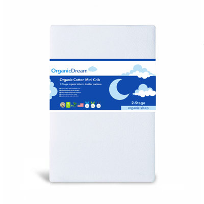 2-Stage Waterproof Mini Crib Rectangle Mattress
