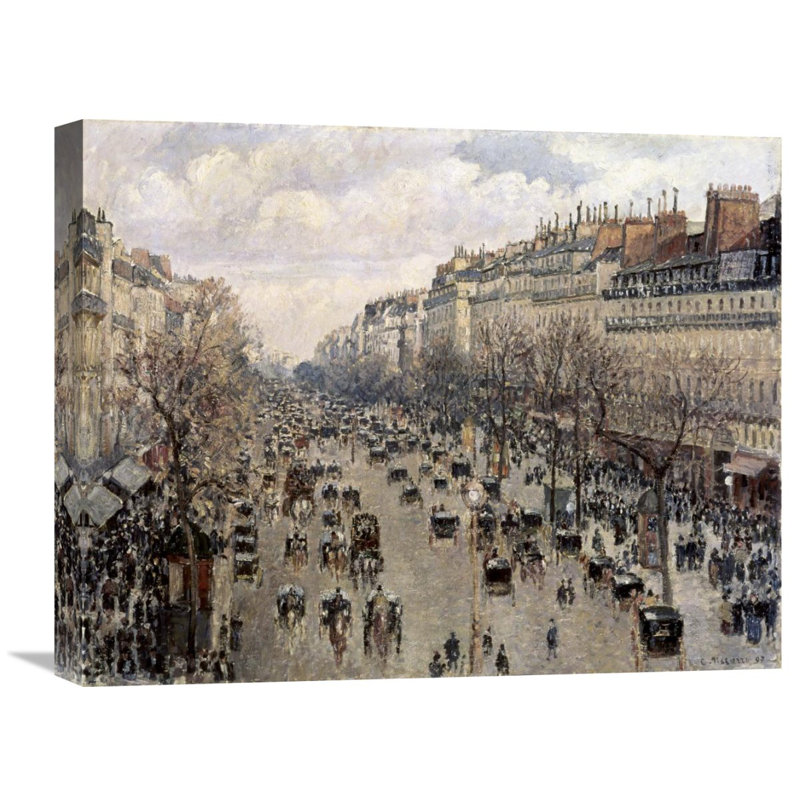 Global Gallery Boulevard Montmartre In Paris By Camille Pissarro Painting Print On Wrapped Canvas Wayfair
