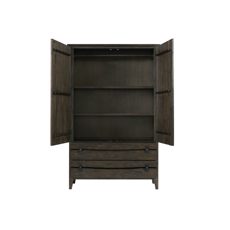 Gracie Oaks National City Live Edge Armoire Wayfair