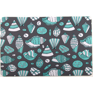 Coastal Aqua Shells Mat