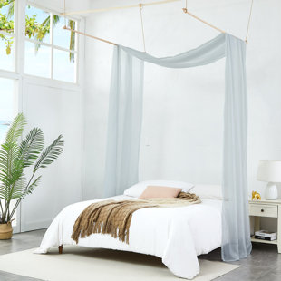 Details about   double layers mosquito net bed curtain netting with frames embroidered craft new 