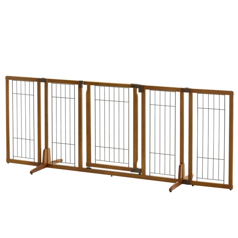 wide pet gate with door