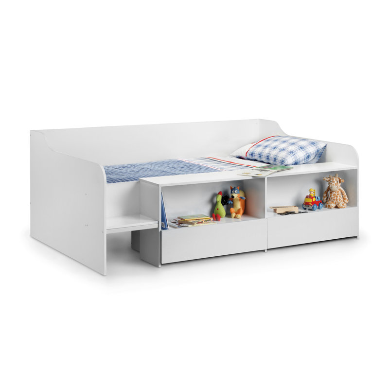 Isabelle Max Curtis Single Bed Frame With Drawers And Shelves