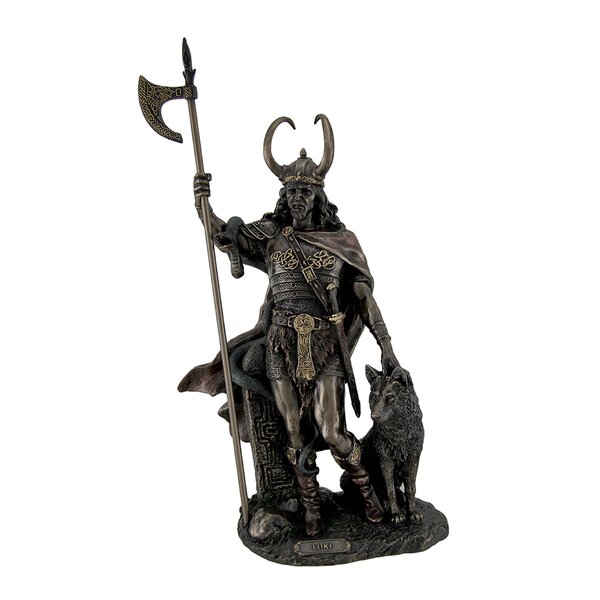 10.5" Female Viking Warrior w/ Sword Shield Statue Sculpture Norse 