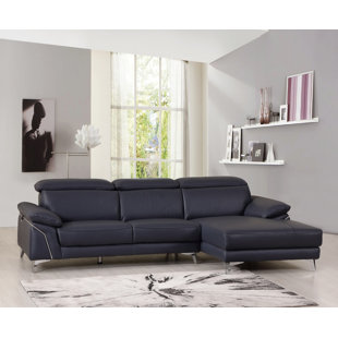 Amatia Leather Sectional by Orren Ellis Spacial Price