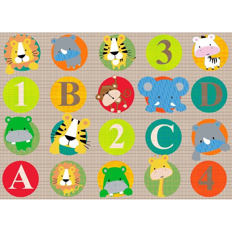 Flagship Carpets Abc And 123 Animals Light Floor Mat Wayfair Ca