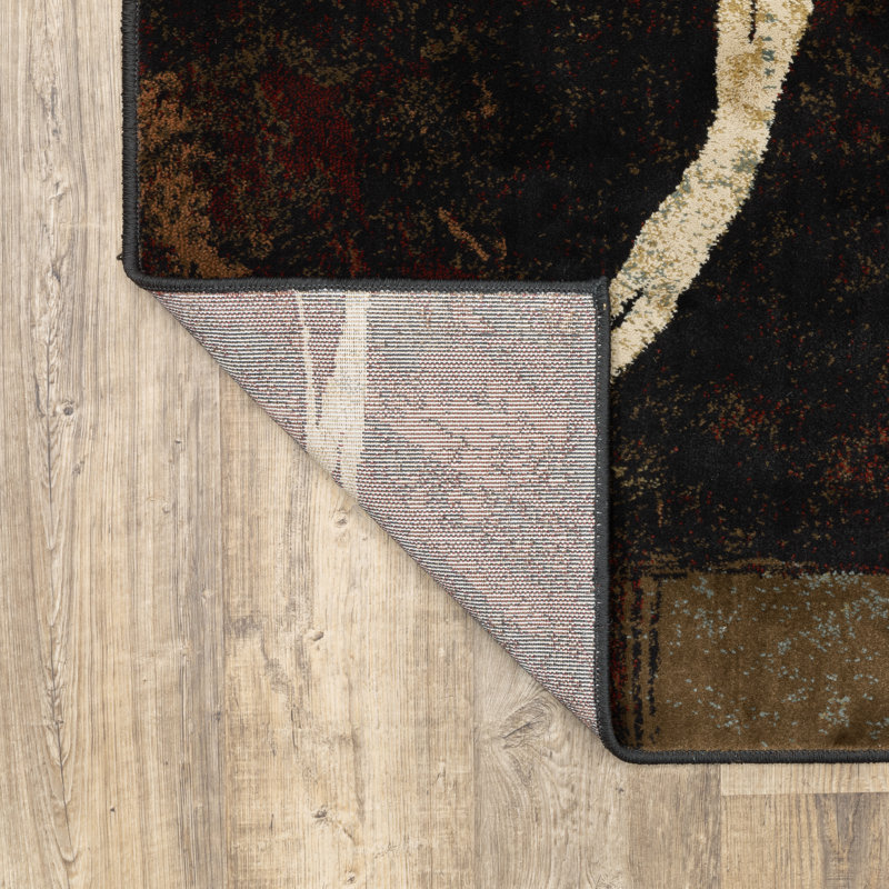 Winston Porter Shankle Abstract Brown Black Rusty Red Area Rug Reviews Wayfair