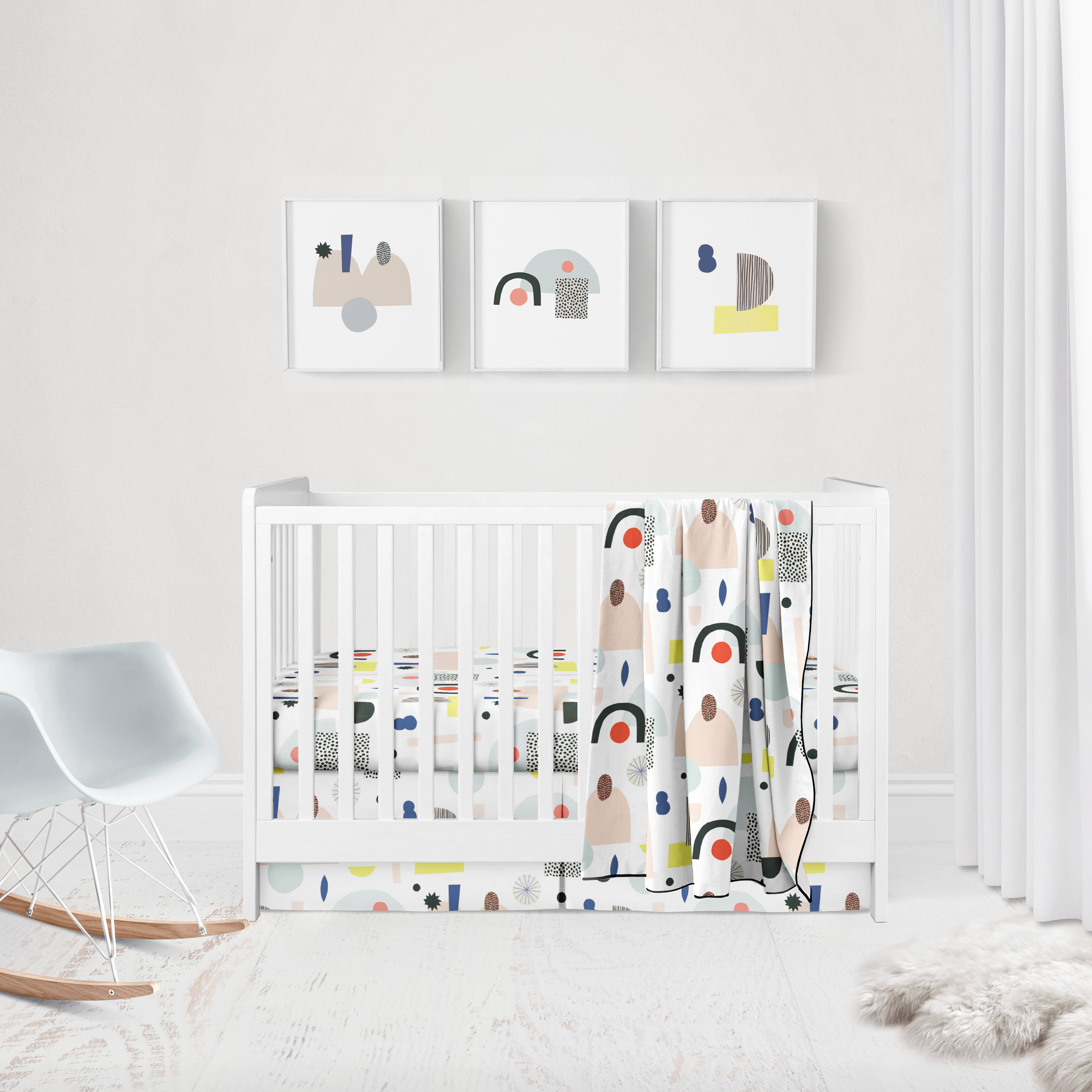 5 piece crib bedding set