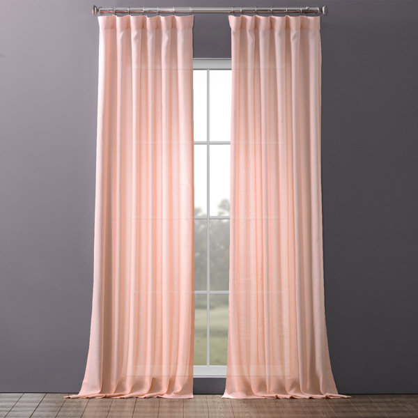 Brittnie Solid Sheer Thermal Rod Pocket Single Curtain Panel Reviews Birch Lane