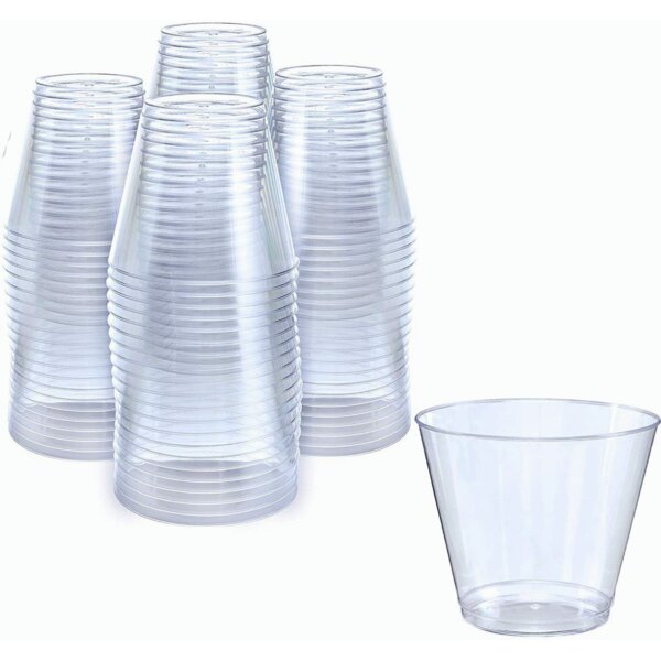 20 Ct. Caribbean Blue Reusable Plastic Cups For Parties 12 Oz 