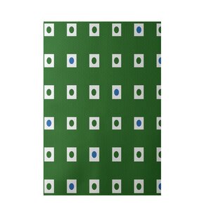 Geometric Green Indoor/Outdoor Area Rug