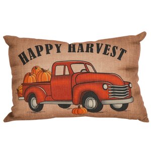 Montvale Happy Harvest Truck Lumbar Pillow