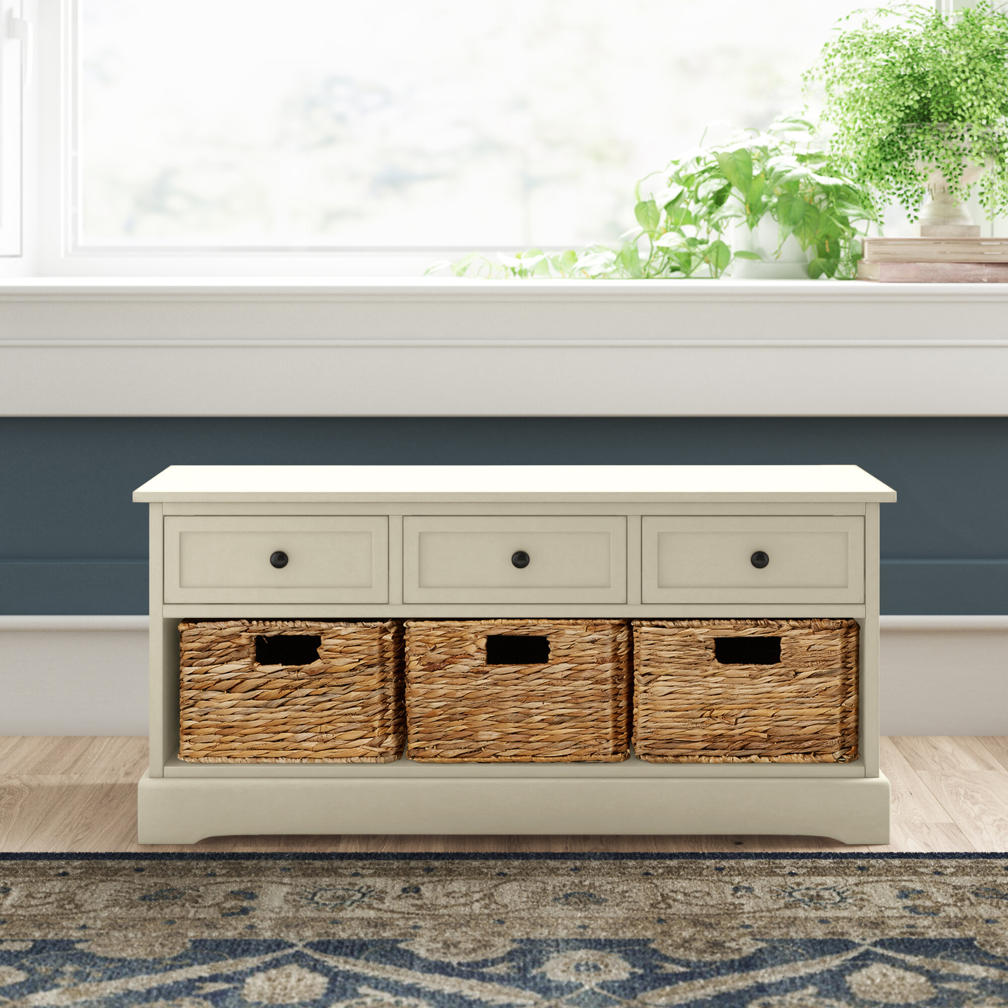 Alvina Solid Wood Bench With Drawers Reviews Birch Lane