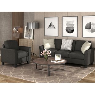 Living Room Furniture Chair  And 3-Seat Sofa (Gray) by Red Barrel Studio