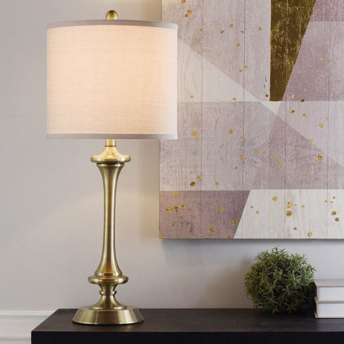 etched birches table lamp