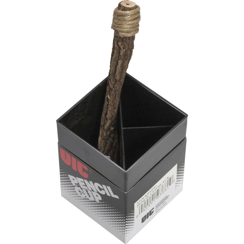 Officemate International Corp Pencil Cup Three Compartmentss 2 7 8 X2 7 8 X4 Black Wayfair
