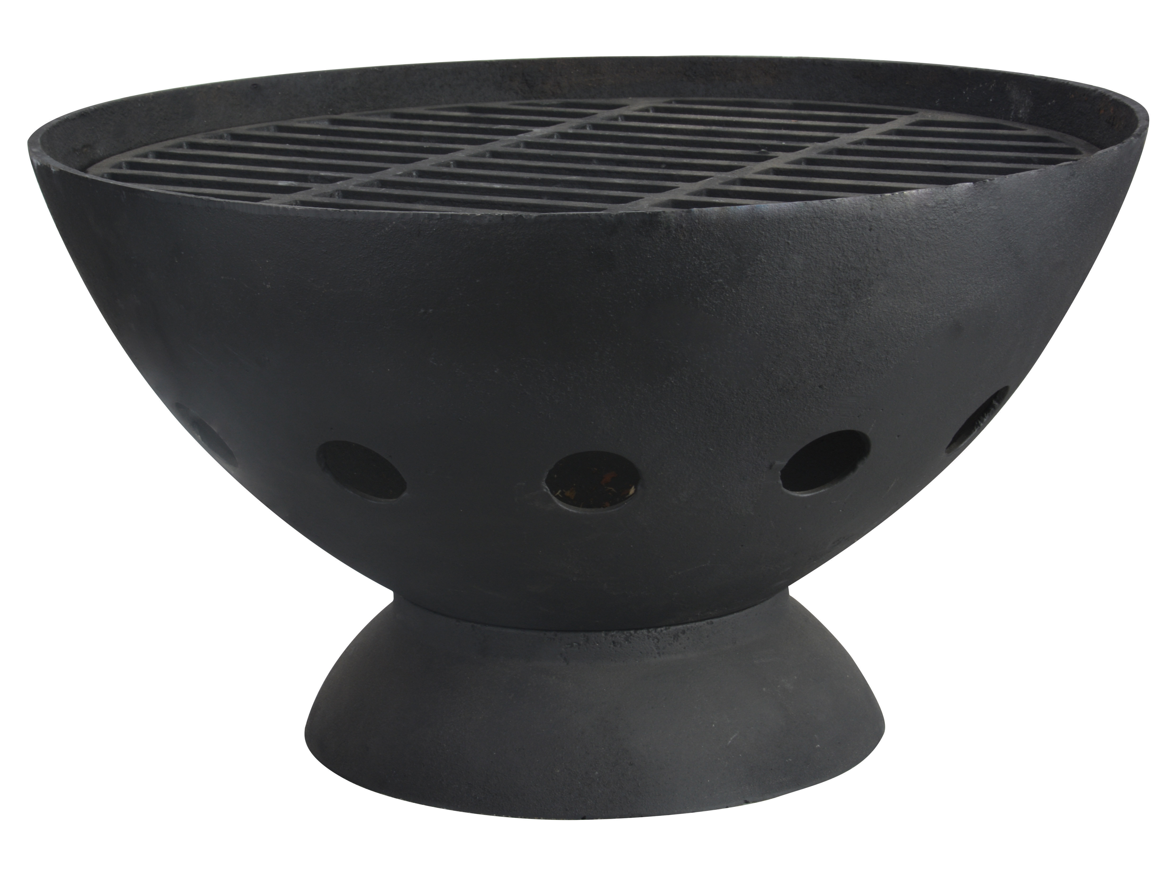 Millwood Pines Housman 12'' H x 21'' W Cast Iron Wood Burning Outdoor