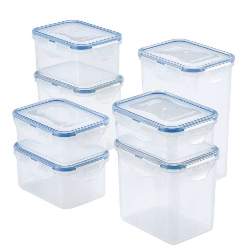 Lock Lock Easy Essentials Rectangular Food Storage Container Set 7 Piece Reviews Wayfair