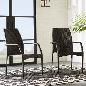 Herod Stacking Patio Dining Chair (Set of 2)
