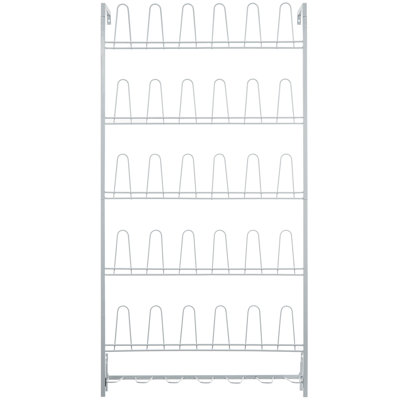 wall-mounted 18-pair shoe boot rack