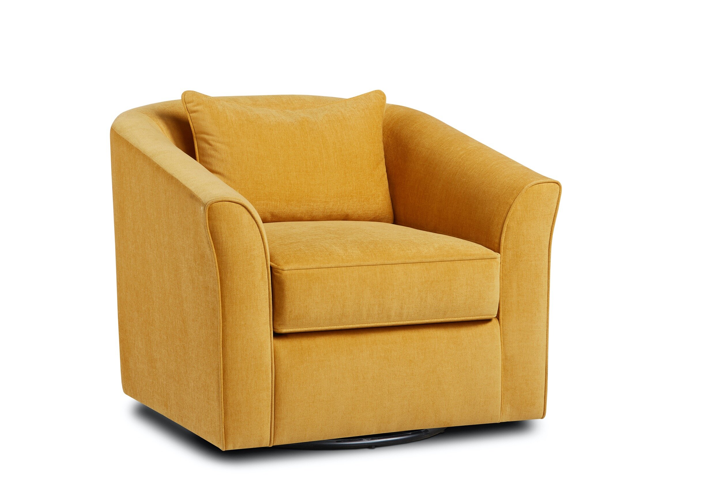 yellow swivel accent chair