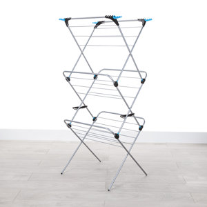 Three Tier Trio Concertina Plus Indoor Drying Rack in Silver