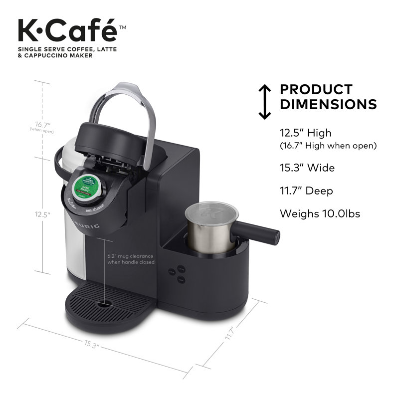 Keurig K Cafe Single Serve K Cup Pod Coffee Latte Cappuccino