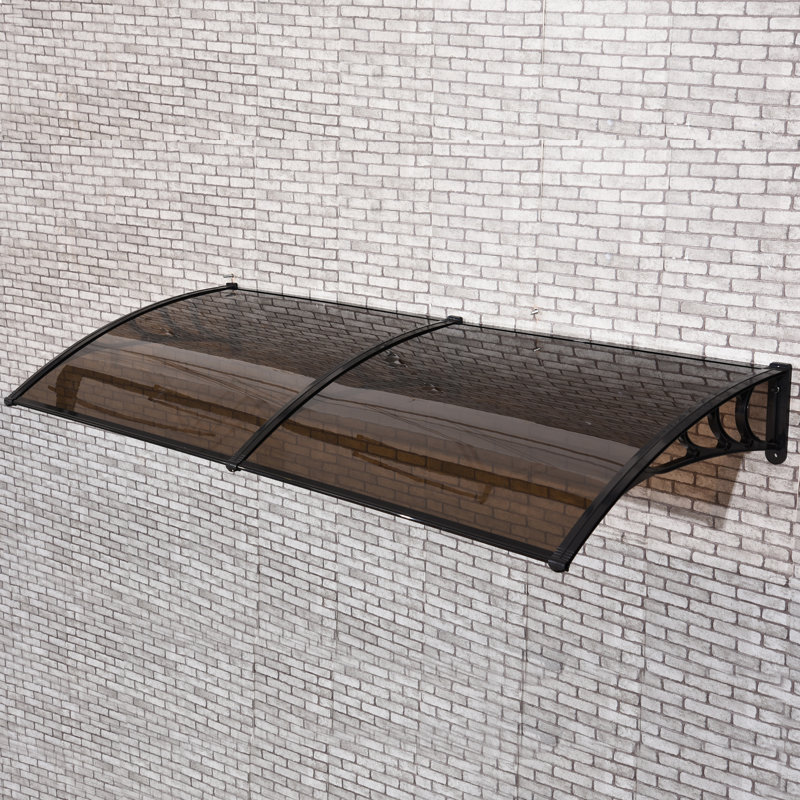 Mcombo Door Patio Cover Rain Sun 6 5ft W X 2 5ft D Window Awning