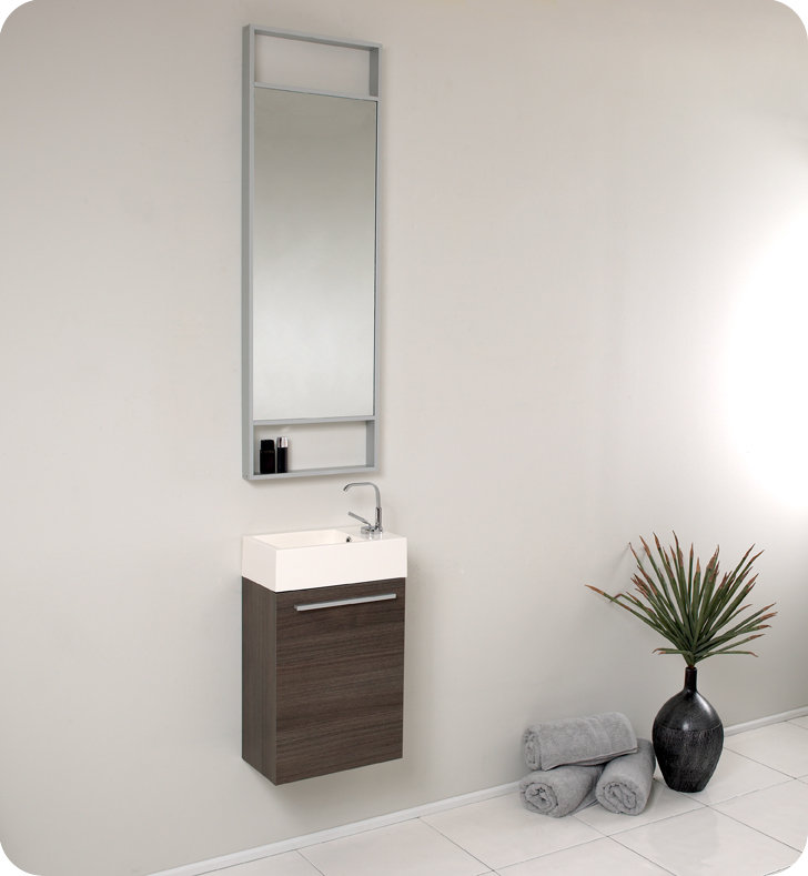 Bathroom Mirrors Louisville Ky fresca senza 16" single bathroom vanity set with mirror & reviews Bathroom Mirrors Louisville Ky fresca senza 16" single bathroom vanity set with mirror & reviews
