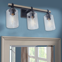 3 Light Rustic Farmhouse Bathroom Vanity Lighting You Ll Love In 2021 Wayfair
