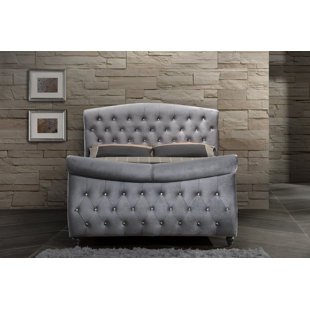 Go to store & view more images Mercer41 Conard Upholstered Sleigh Bed