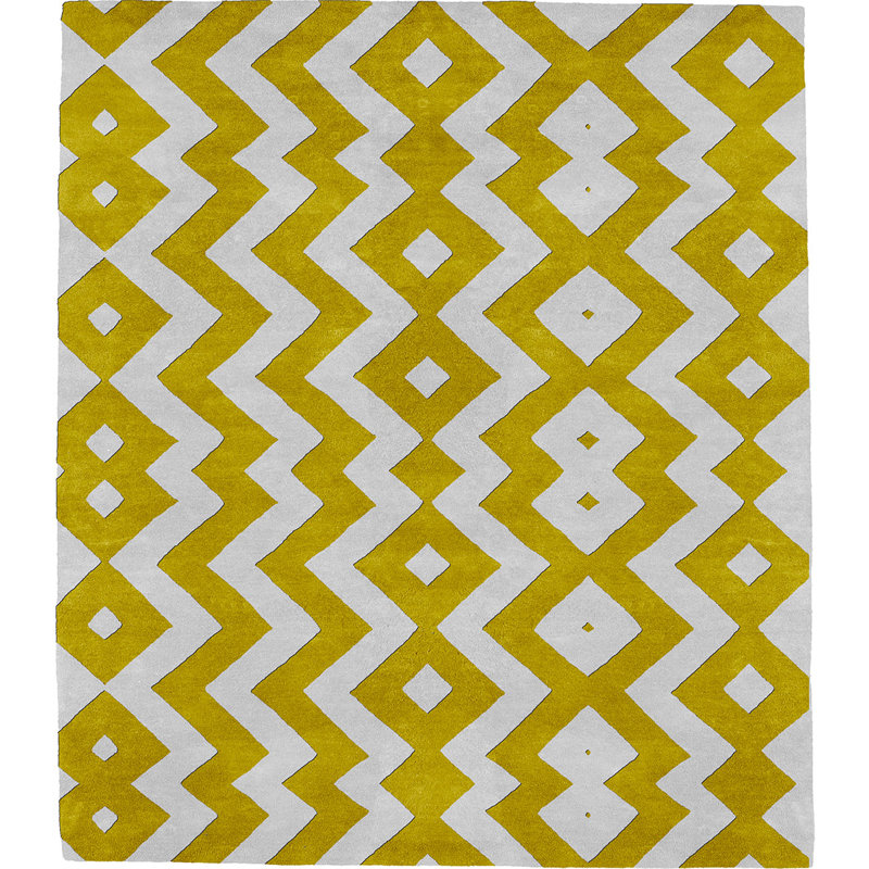 Modern Rugs Punyelroo E Signature Hand Tufted Wool Yellow Area Rug Wayfair