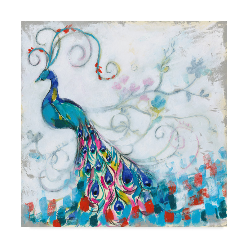 Winston Porter Confetti Peacock Ii Acrylic Painting Print On