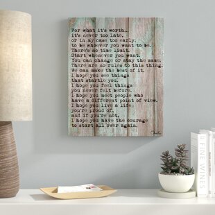 View Courage by Olivia Rose Textual Art on Canvas in Gray brown