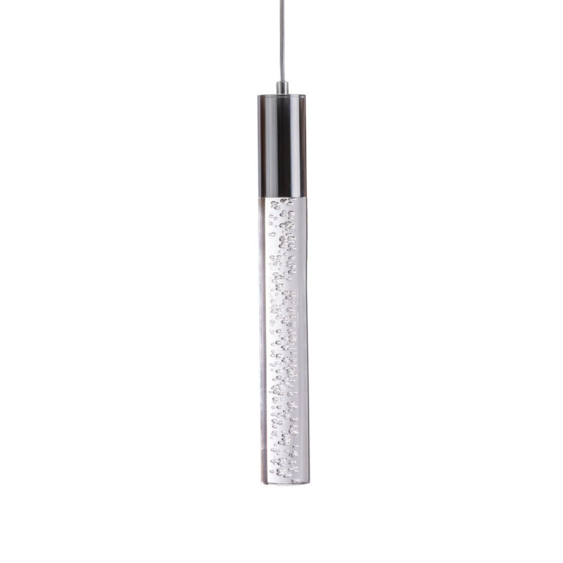 Orren Ellis Thayne 1 Light Single Cylinder Led Pendant With Crystal Accents Wayfair