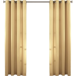 Roku Solid Grommet Single Curtain Panel