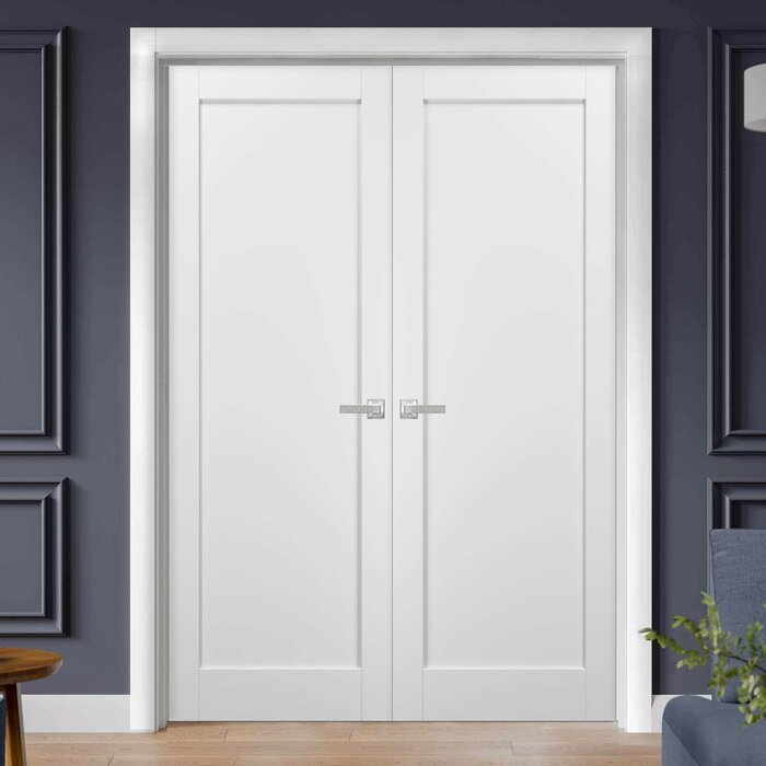SARTODOORS Paneled Manufactured Wood Quadro French Doors | Wayfair