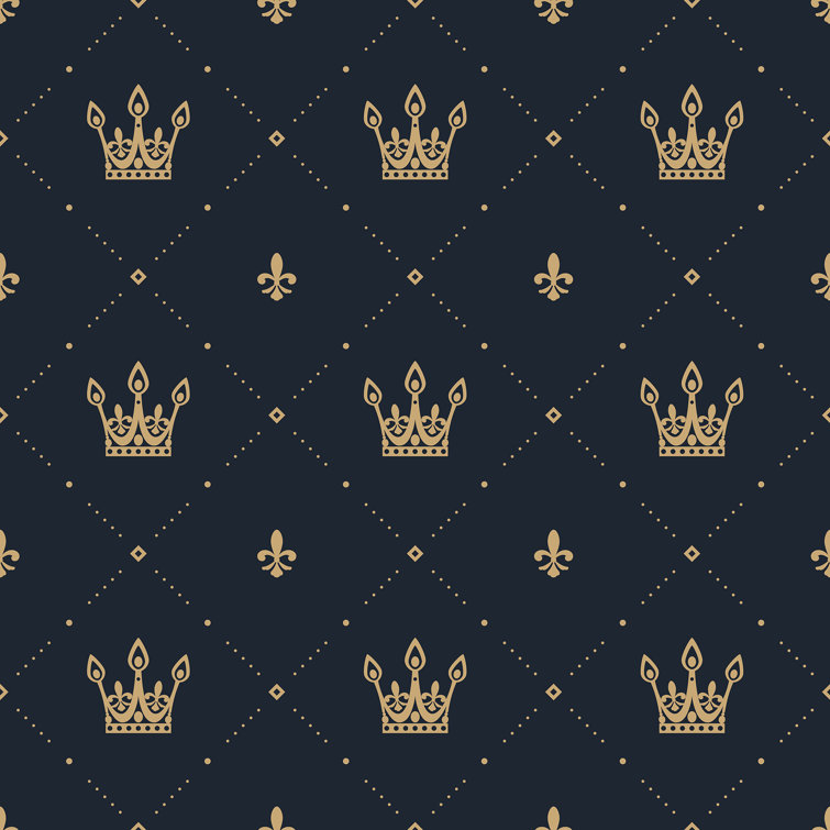 Zoomie Kids Baez Baby Prince Crown 10 L X 24 W Peel And Stick Wallpaper Roll Wayfair