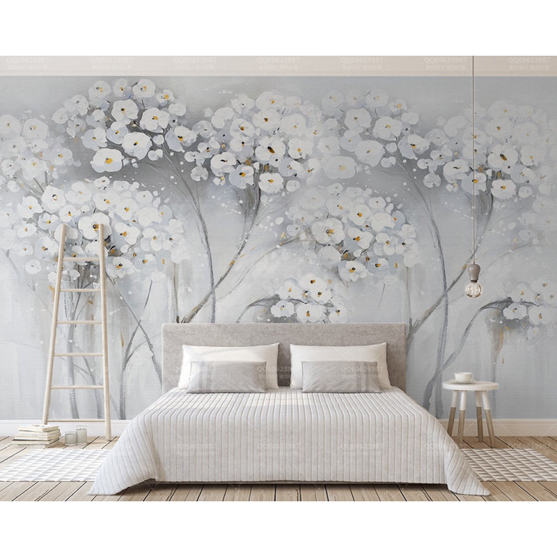 Ophelia Co Cyprian Flower Watercolor Paint Texture Wall Mural