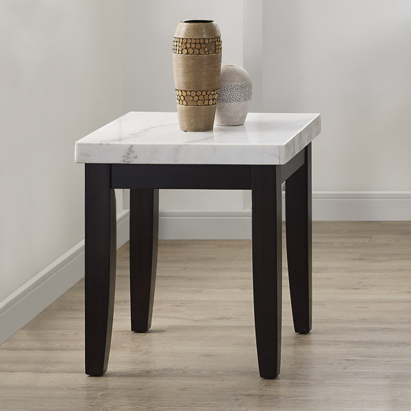 Brayden Studio Thisnes Marble Top End Table Wayfair